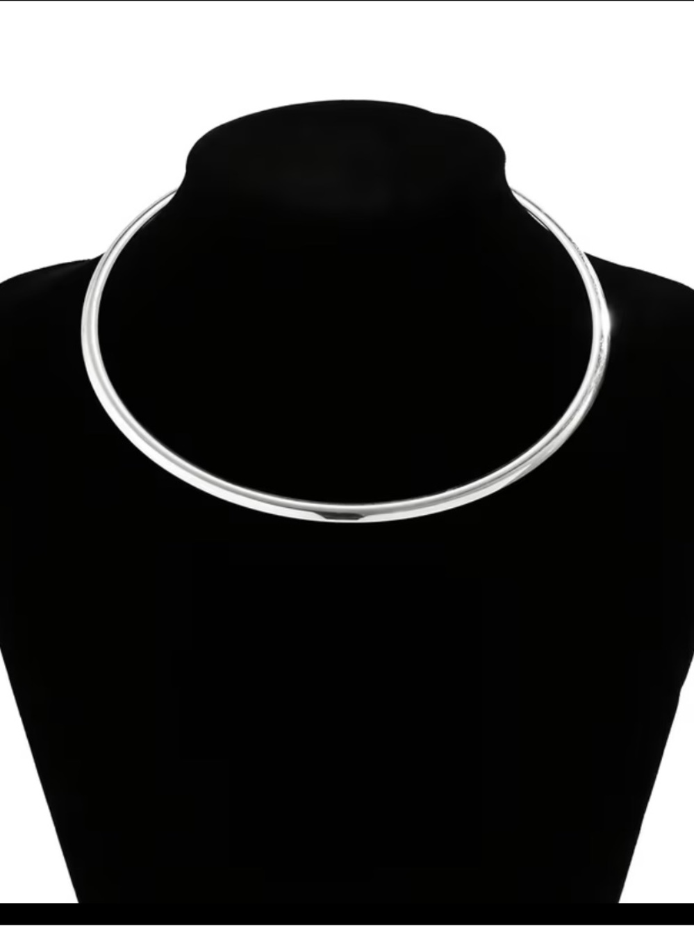 Silver-Tone choker Collar Necklace  New